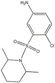 4-chloro-3-[(2,6-dimethylpiperidine-1-)sulfonyl]aniline 结构式