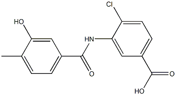 4-chloro-3-[(3-hydroxy-4-methylbenzene)amido]benzoic acid 结构式