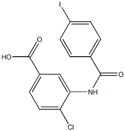 4-chloro-3-[(4-iodobenzene)amido]benzoic acid 结构式