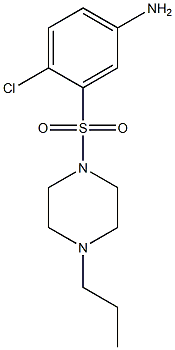 4-chloro-3-[(4-propylpiperazine-1-)sulfonyl]aniline 结构式