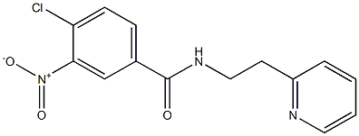 4-chloro-3-nitro-N-[2-(pyridin-2-yl)ethyl]benzamide 结构式