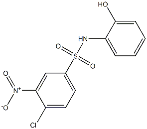 4-chloro-N-(2-hydroxyphenyl)-3-nitrobenzene-1-sulfonamide 结构式