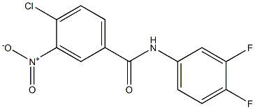 4-氯-N-(3,4-二氟苯基)-3-硝基苯甲酰胺 结构式