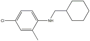 4-chloro-N-(cyclohexylmethyl)-2-methylaniline 结构式