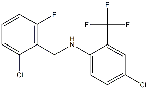 4-chloro-N-[(2-chloro-6-fluorophenyl)methyl]-2-(trifluoromethyl)aniline 结构式