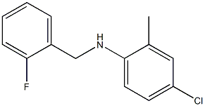 4-chloro-N-[(2-fluorophenyl)methyl]-2-methylaniline 结构式