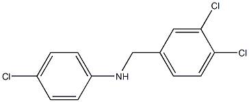 4-chloro-N-[(3,4-dichlorophenyl)methyl]aniline 结构式