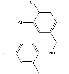 4-chloro-N-[1-(3,4-dichlorophenyl)ethyl]-2-methylaniline 结构式