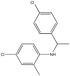 4-chloro-N-[1-(4-chlorophenyl)ethyl]-2-methylaniline 结构式