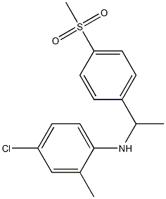 4-chloro-N-[1-(4-methanesulfonylphenyl)ethyl]-2-methylaniline 结构式