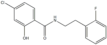 4-chloro-N-[2-(2-fluorophenyl)ethyl]-2-hydroxybenzamide 结构式