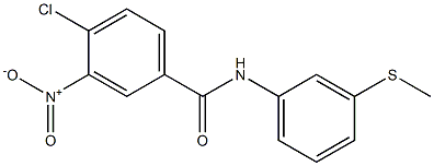 4-chloro-N-[3-(methylsulfanyl)phenyl]-3-nitrobenzamide 结构式