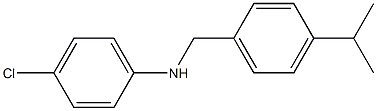 4-chloro-N-{[4-(propan-2-yl)phenyl]methyl}aniline 结构式