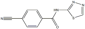 4-cyano-N-(1,3,4-thiadiazol-2-yl)benzamide 结构式