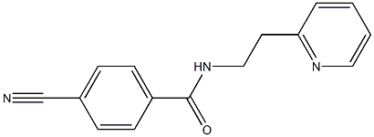 4-cyano-N-(2-pyridin-2-ylethyl)benzamide 结构式