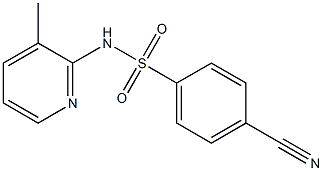 4-cyano-N-(3-methylpyridin-2-yl)benzene-1-sulfonamide 结构式