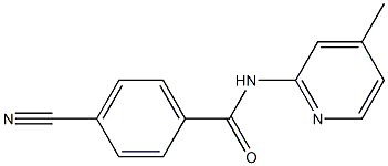 4-cyano-N-(4-methylpyridin-2-yl)benzamide 结构式