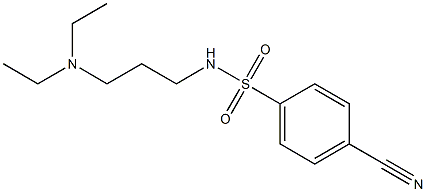 4-cyano-N-[3-(diethylamino)propyl]benzenesulfonamide 结构式