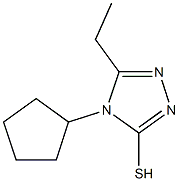 4-cyclopentyl-5-ethyl-4H-1,2,4-triazole-3-thiol 结构式