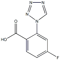 4-fluoro-2-(1H-tetrazol-1-yl)benzoic acid 结构式