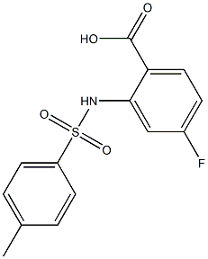 4-fluoro-2-[(4-methylbenzene)sulfonamido]benzoic acid 结构式