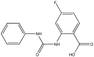 4-fluoro-2-[(phenylcarbamoyl)amino]benzoic acid 结构式