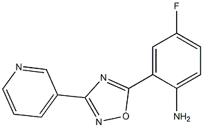 4-fluoro-2-[3-(pyridin-3-yl)-1,2,4-oxadiazol-5-yl]aniline 结构式