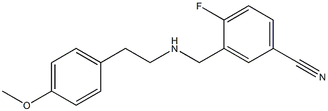 4-fluoro-3-({[2-(4-methoxyphenyl)ethyl]amino}methyl)benzonitrile 结构式