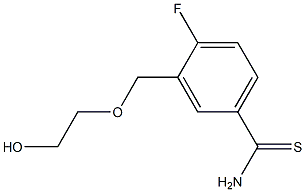 4-fluoro-3-[(2-hydroxyethoxy)methyl]benzene-1-carbothioamide 结构式