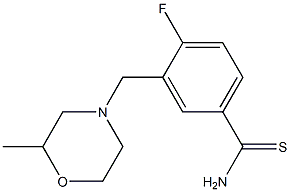 4-fluoro-3-[(2-methylmorpholin-4-yl)methyl]benzenecarbothioamide 结构式