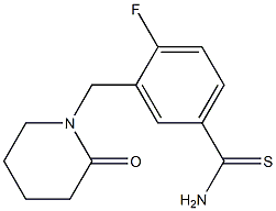 4-fluoro-3-[(2-oxopiperidin-1-yl)methyl]benzene-1-carbothioamide 结构式