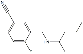 4-fluoro-3-[(pentan-2-ylamino)methyl]benzonitrile 结构式