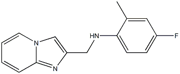 4-fluoro-N-{imidazo[1,2-a]pyridin-2-ylmethyl}-2-methylaniline 结构式