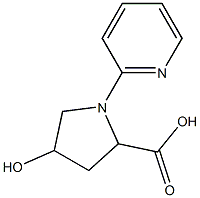 4-hydroxy-1-pyridin-2-ylpyrrolidine-2-carboxylic acid 结构式