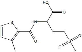 4-methanesulfonyl-2-[(3-methylthiophen-2-yl)formamido]butanoic acid 结构式