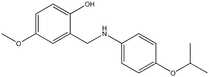 4-methoxy-2-({[4-(propan-2-yloxy)phenyl]amino}methyl)phenol 结构式