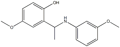 4-methoxy-2-{1-[(3-methoxyphenyl)amino]ethyl}phenol 结构式