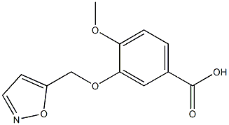 4-methoxy-3-(1,2-oxazol-5-ylmethoxy)benzoic acid 结构式