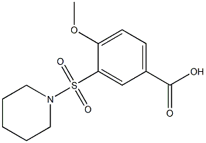 4-methoxy-3-(piperidine-1-sulfonyl)benzoic acid 结构式