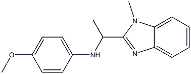 4-methoxy-N-[1-(1-methyl-1H-1,3-benzodiazol-2-yl)ethyl]aniline 结构式