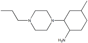 4-methyl-2-(4-propylpiperazin-1-yl)cyclohexanamine 结构式