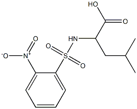 4-methyl-2-[(2-nitrobenzene)sulfonamido]pentanoic acid 结构式