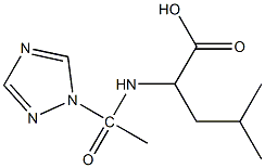 4-methyl-2-[1-(1H-1,2,4-triazol-1-yl)acetamido]pentanoic acid 结构式