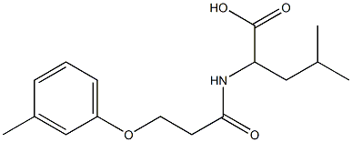 4-methyl-2-[3-(3-methylphenoxy)propanamido]pentanoic acid 结构式