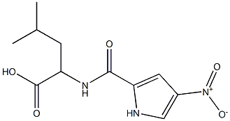 4-methyl-2-{[(4-nitro-1H-pyrrol-2-yl)carbonyl]amino}pentanoic acid 结构式