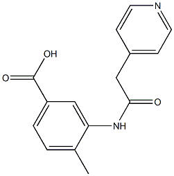 4-methyl-3-[(pyridin-4-ylacetyl)amino]benzoic acid 结构式