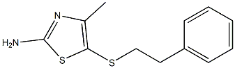 4-methyl-5-[(2-phenylethyl)sulfanyl]-1,3-thiazol-2-amine 结构式
