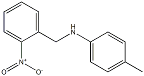 4-methyl-N-[(2-nitrophenyl)methyl]aniline 结构式