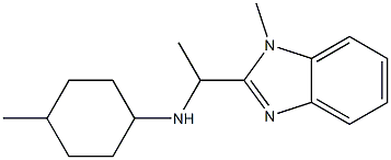 4-methyl-N-[1-(1-methyl-1H-1,3-benzodiazol-2-yl)ethyl]cyclohexan-1-amine 结构式