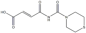 4-oxo-4-(thiomorpholin-4-ylcarbonylamino)but-2-enoic acid 结构式